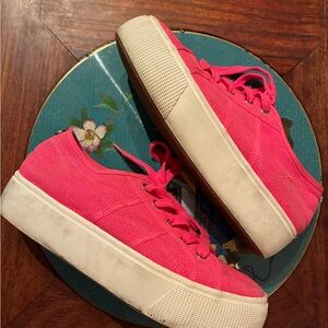 Women's Pink Canvas Sneakers